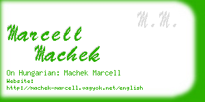 marcell machek business card